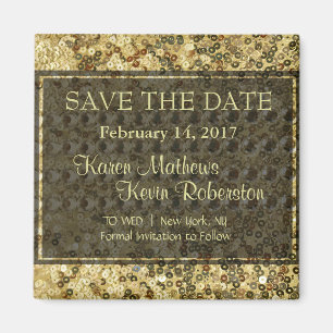 Imitate Diamond und Gold Glitzer Look Magnet