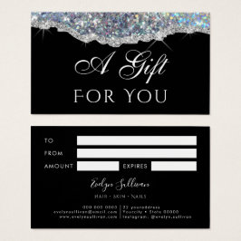 Imitate, die Silber Glitzer als Geschenkkarte zeic