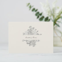 Imitate Embossed Peony Formal Ecru Hochzeit Vielen