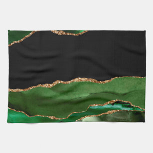 Imitate Emerald Green Marble Agate zeitgenössisch Geschirrtuch