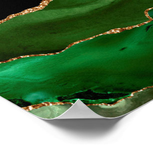 Imitate Emerald Green Marble Agate zeitgenössisch Poster