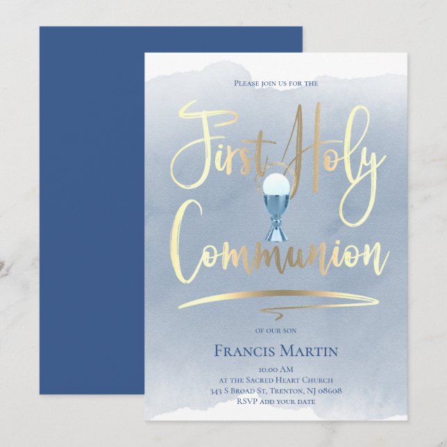 IMITATE | Erste Kommune Einladung (Vorne/Hinten)