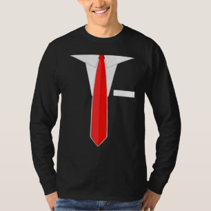 Imitate Fake Tuxedo Anzug Krawatte T-Shirt