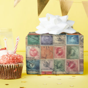 Imitate Fantasy Postage Briefmarke Collage 7 Geschenkpapier