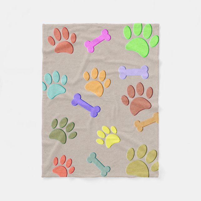 Imitate, farbige Papiere für Hunde Fleecedecke (Vorderseite)