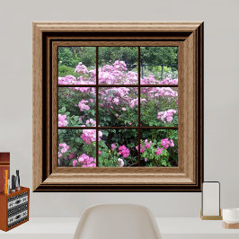 Imitate Fenster Poster Friedliche Rose Garten Ents