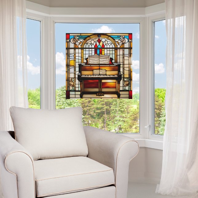 Imitate Festes Glas, Klavier Fensteraufkleber (Von Creator hochgeladen)