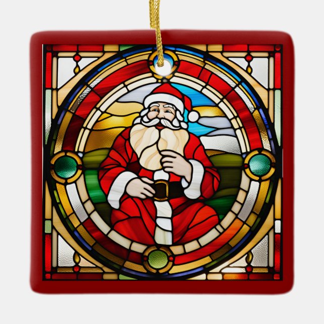 Imitate festgehaltenes Glas Keramikornament (Vorderseite)