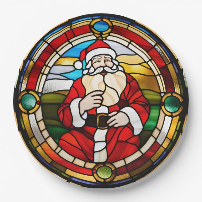 Imitate festgehaltenes Glas Pappteller (Vorderseite)