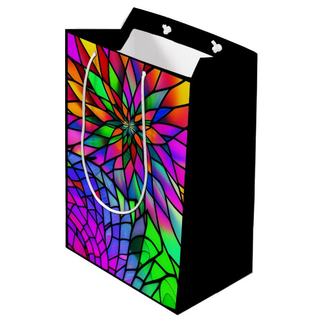 Imitate Festglas Mittlere Geschenktüte (Rückseite Schrägansicht)