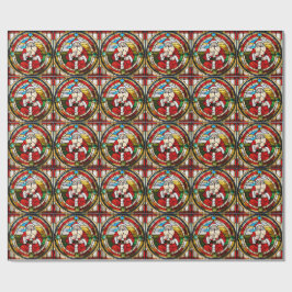 Imitate Festglas Sitzen Santa Napkins Geschenkpapier