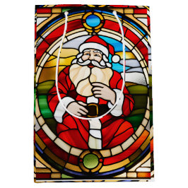 Imitate Festglas Sitzen Santa Napkins Mittlere Geschenktüte