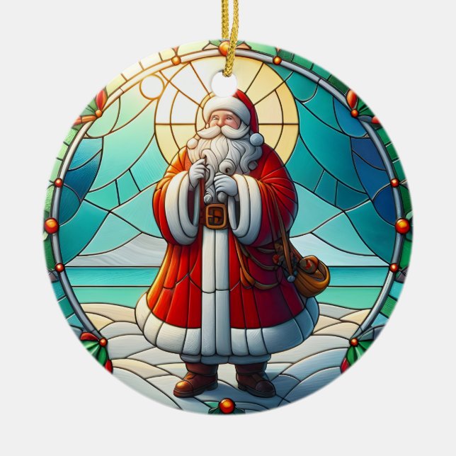 Imitate Festverglaste Weihnachtsfeier 1 Keramik Ornament (Vorne)