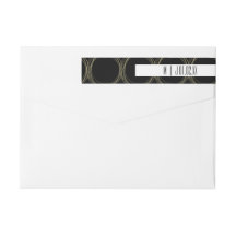 Imitate Foil Rings Black and Gold Wedding Logo