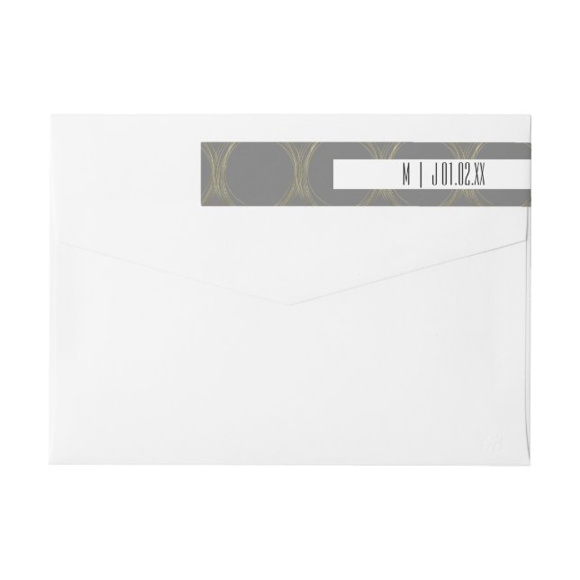 Imitate Foil Rings Black and Gold Wedding Logo (Rückseite)