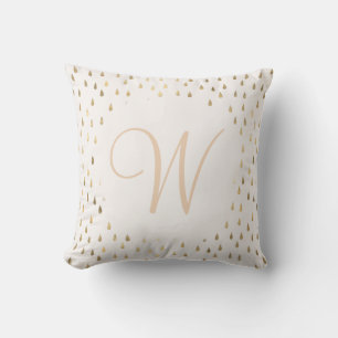Imitate Folie Goldregen fällt trendy Monogramm Kissen