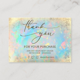 Imitate Folie opaler Hintergrund Danke Karte