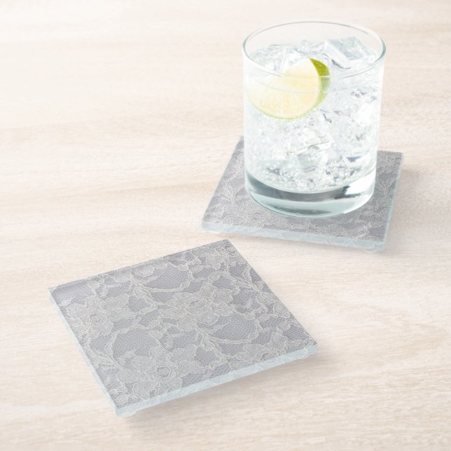 Imitate führen Untersetzer aus Druckglas Untersetz (Schrägansicht)