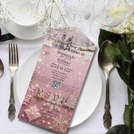 Imitate funkeln immer Pink Silver Foto QR Code All In One Einladung