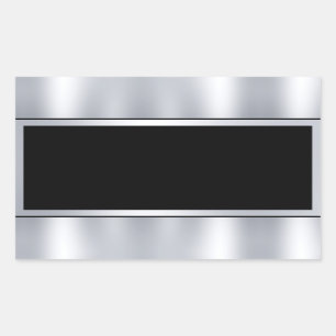 Imitate für benutzerdefinierte Blank-Vorlage Silve Rechteckiger Aufkleber