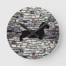 Imitate für die Dackel der Drahtseilwand Runde Wanduhr