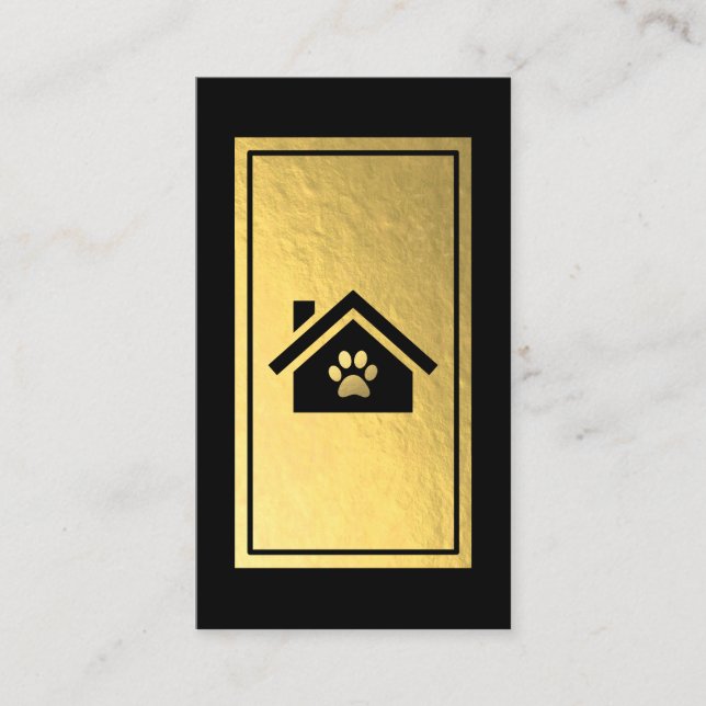Imitate für die Pflege von Haustieren Gold Foil Vi Visitenkarte (Vorderseite)