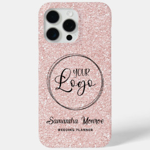 Imitate für Firmenlogos Blasser Rose Gold Glitzer Case-Mate iPhone Hülle