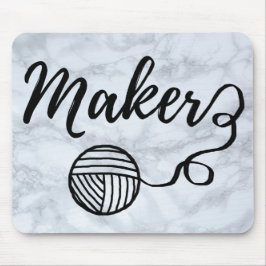 Imitate für Maker- und Garntypografie Marmortextur Mousepad