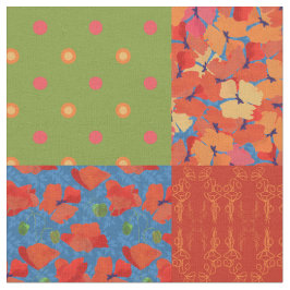 Imitate für Mohnfelder Patchwork-Gewebe Stoff