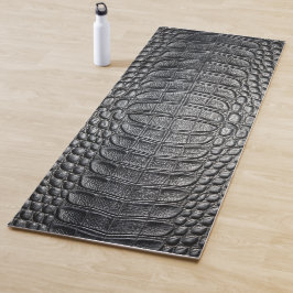 Imitate für schwarze Krokodile Alligator-Skin Lede Yogamatte