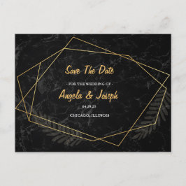 Imitate - Geometrisch Save the Date marbeln Ankündigungspostkarte