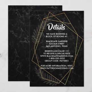 Imitate Geometrische Marmorverkleidung Einladung