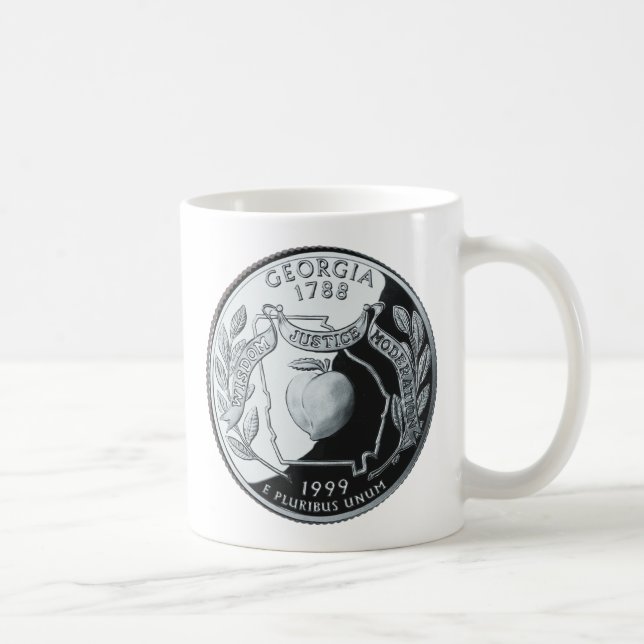 Imitate Georgia Staat Quarter Kaffeetasse (Rechts)