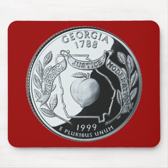 Imitate Georgia Staat Quarter Mousepad (Vorne)