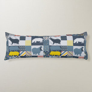 Imitate gequilted Hippos Seitenschläferkissen