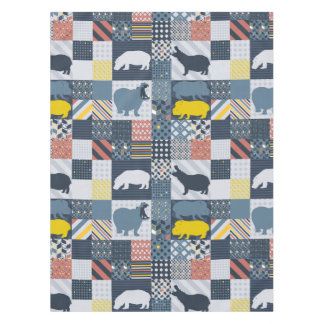 Imitate-gequiltes Hippo Tischdecke