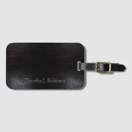 Imitate gestörtes schwarzes Leder mit Bosseln Gepäckanhänger