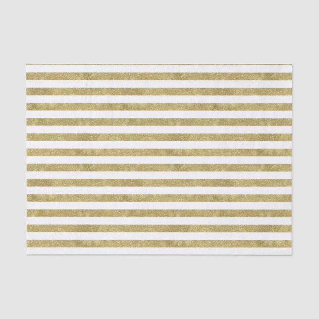 Imitate Glitterie Gold Streifen Seidenpapier (Vorderseite)