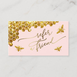 Imitate Glitzer auf rosa Referenzkarte Visitenkarte