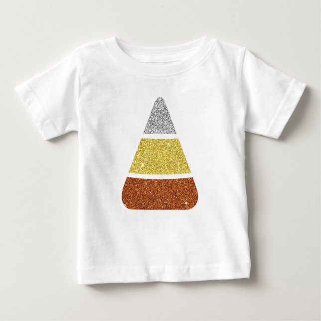 Imitate Glitzer Candy Corn Baby T-shirt (Vorderseite)