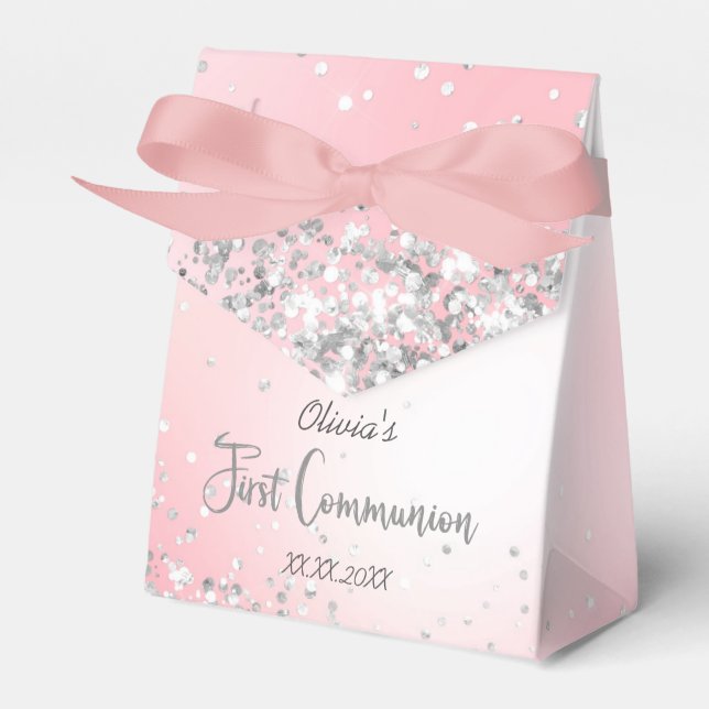 Imitate Glitzer Erste Heilige Kommune Geschenkschachtel (Vorderseite)