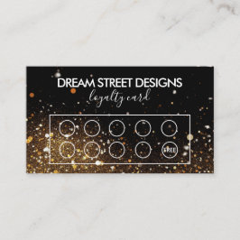 Imitate Glitzer Gold & Black Custom Loyalty Card Visitenkarte