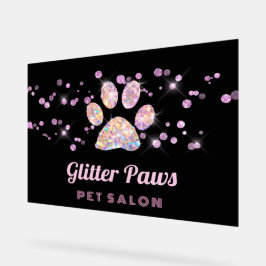 Imitate Glitzer Haustiersalon Acrylschild