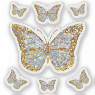 Imitate Glitzer kleine Schmetterlinge Aufkleber