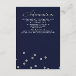 IMITATE Glitzer Konfetti Marine und Silberhochzeit Begleitkarte
