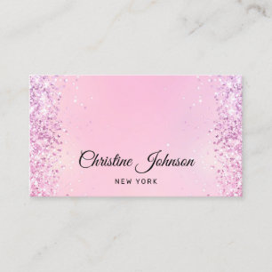 Imitate Glitzer Lavendel Visitenkarte