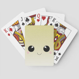 Imitate Glitzer-Look Kawaii Gesicht Spielkarten