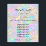 Imitate Glitzer opal mineralische Design Flyer<br><div class="desc">Schönheitssalon berufliche Make-up-Künstler Flyer</div>