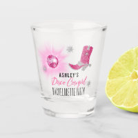 Imitate Glitzer Pink Disco Cowgirl Junggeselinnen-