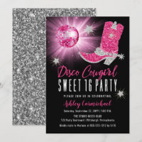 Imitate Glitzer Pink Disco Cowgirl Sweet 16 Party